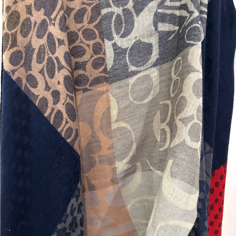 Colorful Coach Patterned Scarf